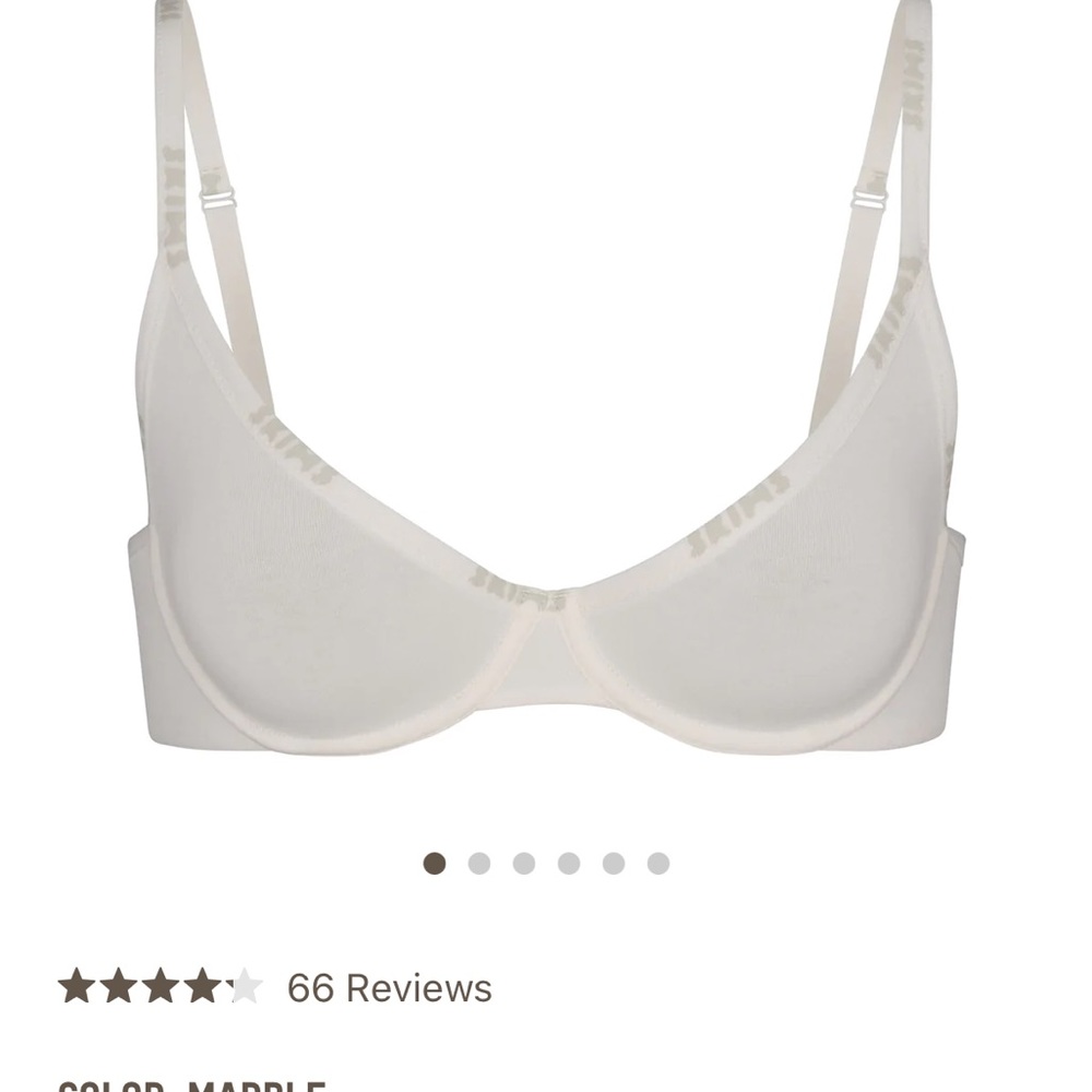 Skims COTTON LOGO UNDERWIRE DEMI BRA NWOT